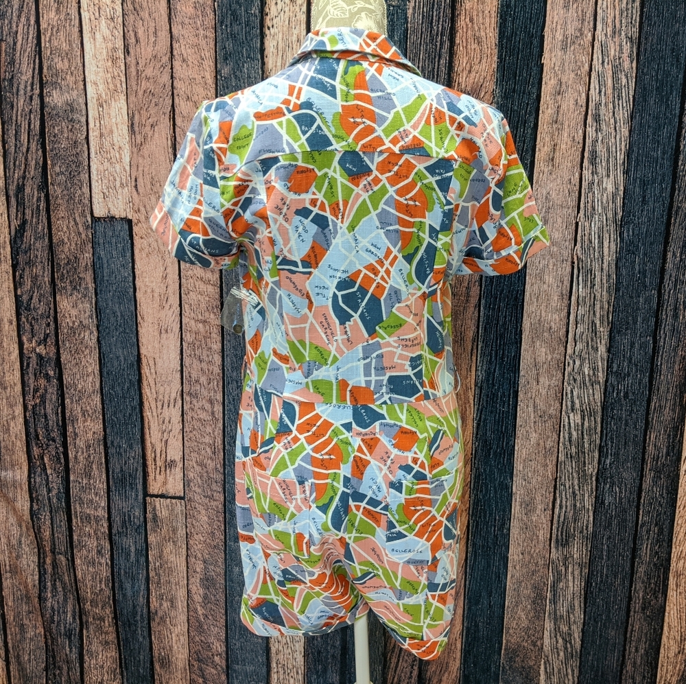 Modcloth Lighthearted Cartographer Romper - Picture 3 of 7